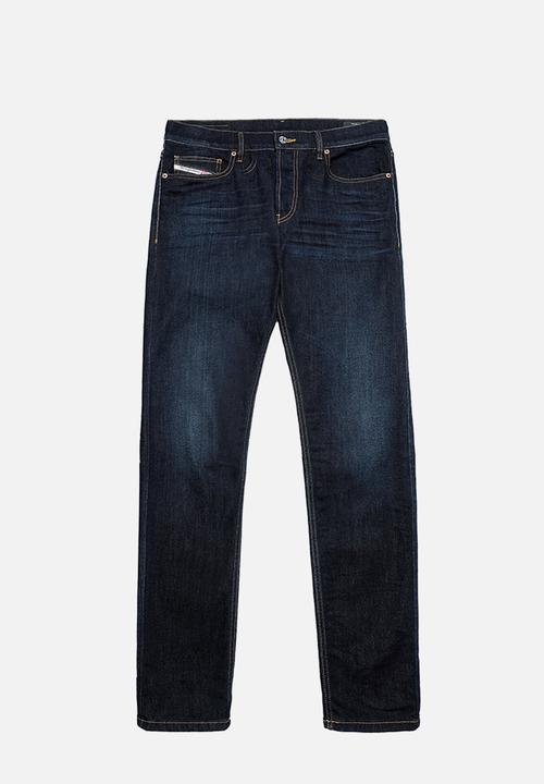 Diesel  - D-luster slim fit longer length jeans - dark blue