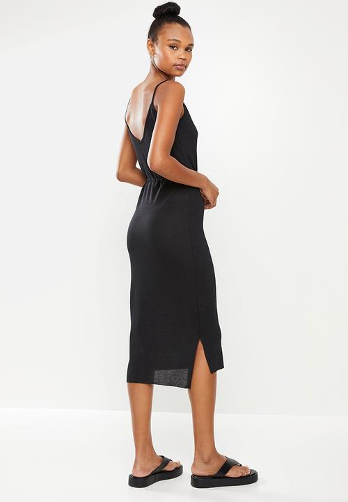 dailyfriday - Midi boycon dress - black