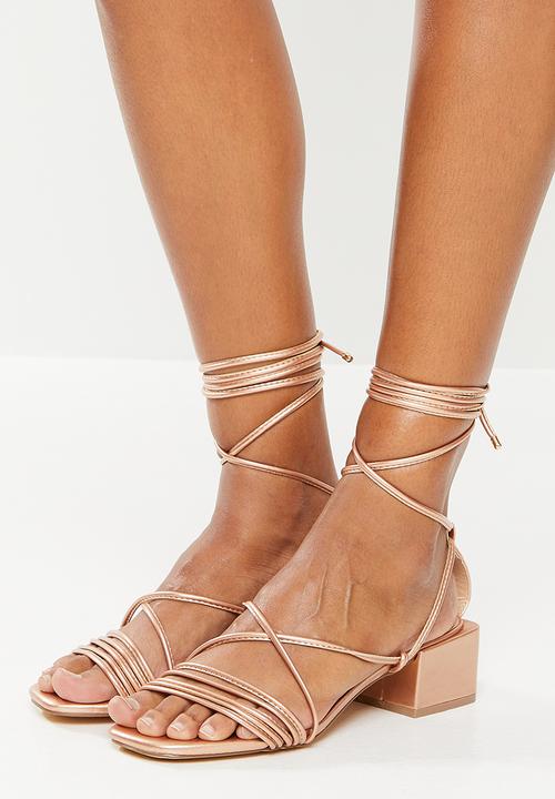 Madison® - Carla strappy block heel - rose gold