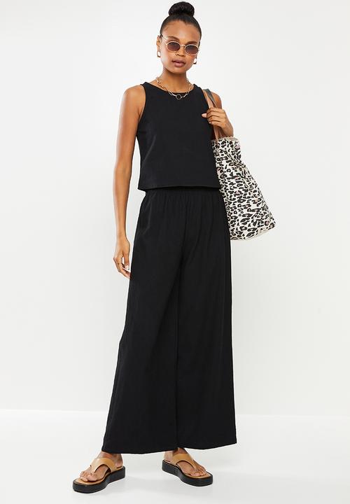 dailyfriday - Vest & cullote set - black