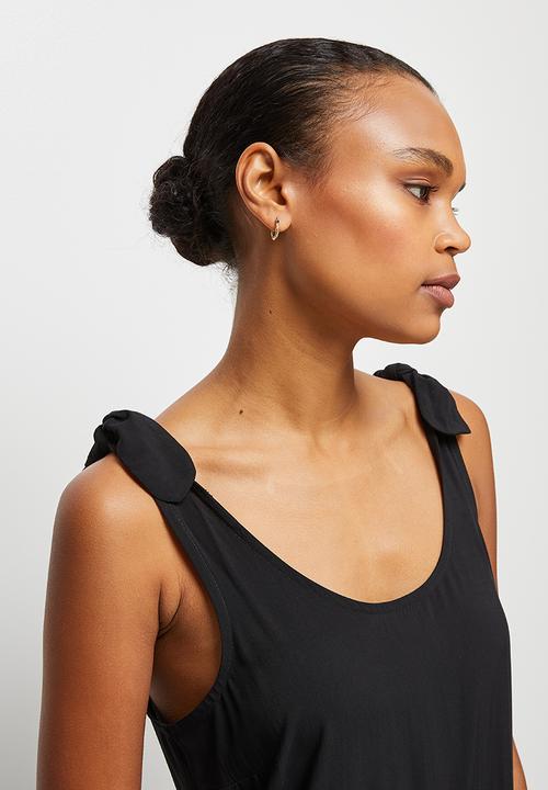edit - Bow detail jumpsuit - black