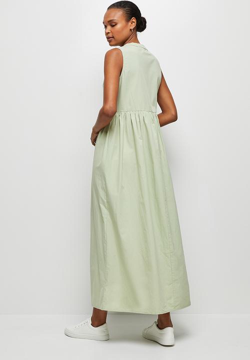 edit - Cotton a-line maxi dress - dusty sage