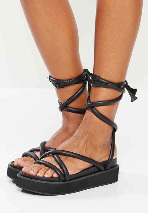 Public Desire - Jolly strappy flatform sandal - black
