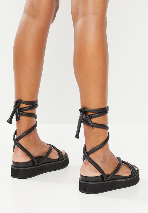 Public Desire - Jolly strappy flatform sandal - black