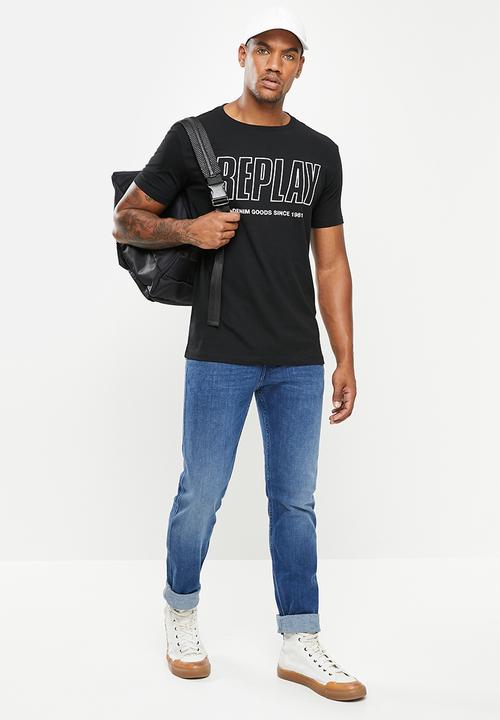 Replay - Bold print tee - black