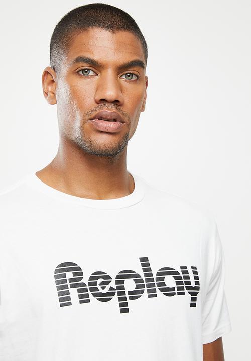 Replay - Replay printed tee - white