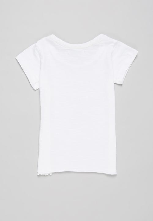 Sticky Fudge - Girls 2 pack branded tee - white & pink