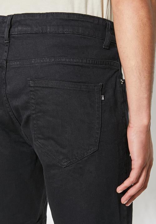 Superbalist - Boston slim denim short - black