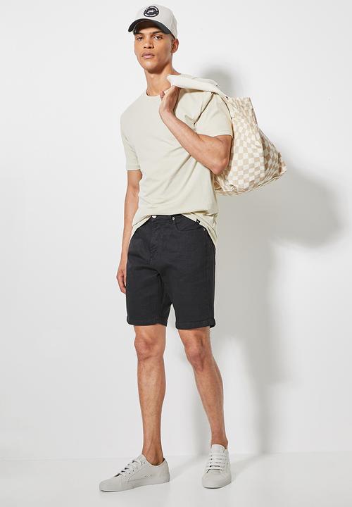 Superbalist - Boston slim denim short - black