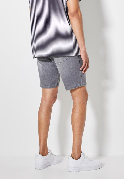 Superbalist - Boston slim denim short - grey
