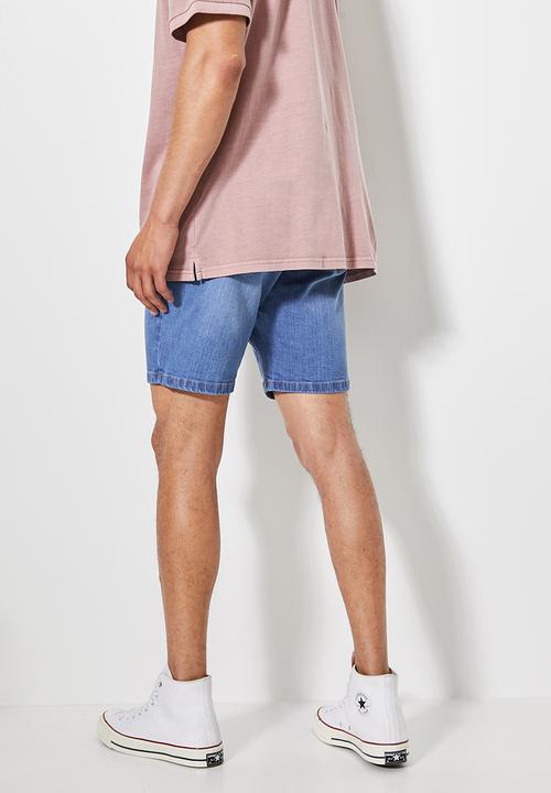 Superbalist - Boston slim denim short - blue