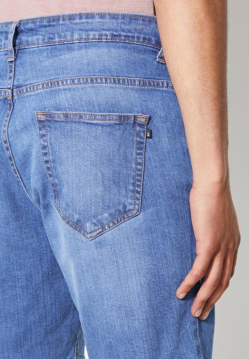 Superbalist - Boston slim denim short - blue
