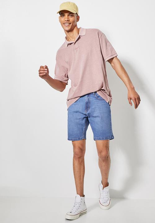 Superbalist - Boston slim denim short - blue