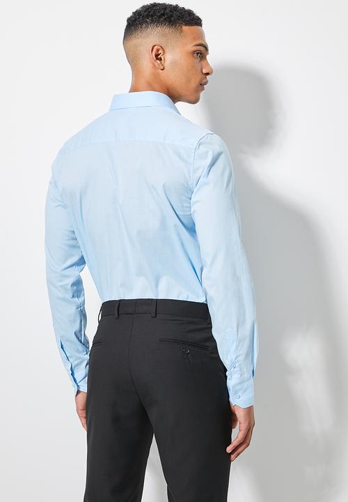 Superbalist - Jos slim fit long sleeve shirt - blue