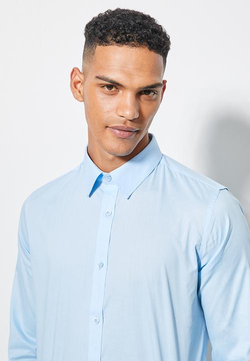 Superbalist - Jos slim fit long sleeve shirt - blue
