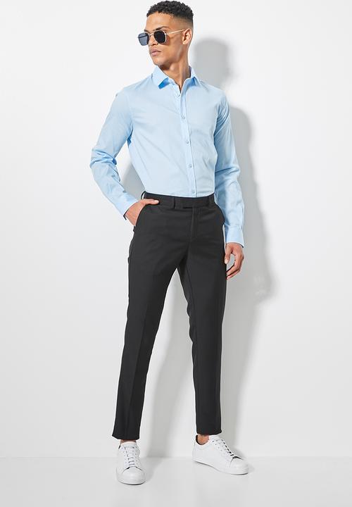 Superbalist - Jos slim fit long sleeve shirt - blue
