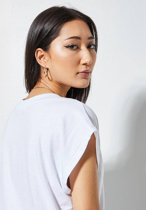 Superbalist - 2 Pack v-neck relaxed tee with grown on sleeve - black & white
