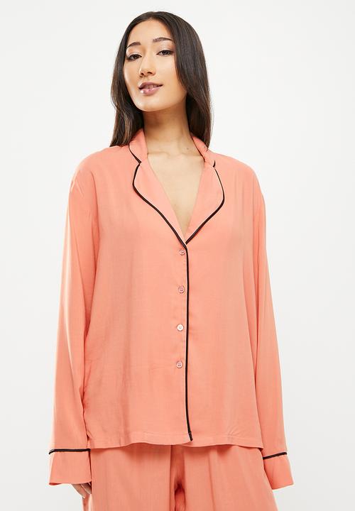 Superbalist - Sleep shirt & pants - terracotta