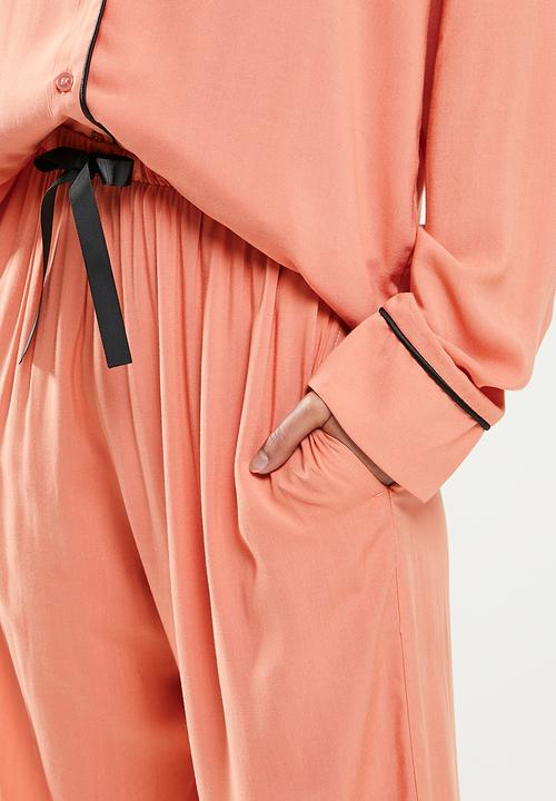 Superbalist - Sleep shirt & pants - terracotta