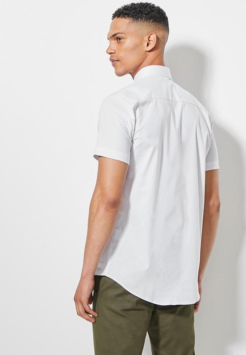 Superbalist - Slim fit short sleeve shirt - white