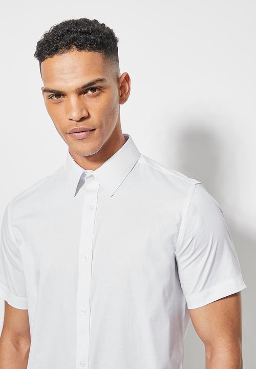 Superbalist - Slim fit short sleeve shirt - white