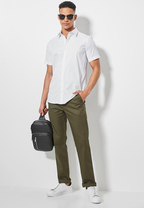 Superbalist - Slim fit short sleeve shirt - white