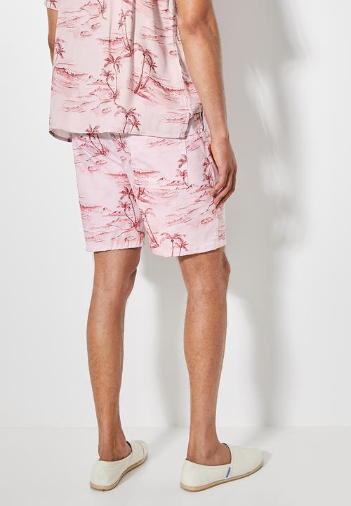 Superbalist - Deco pattern elasticated short - pink