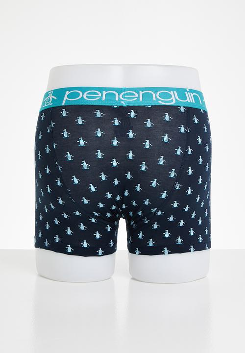 Original Penguin - 3 Pack mens penguin underwear stripe pete - teal &  navy
