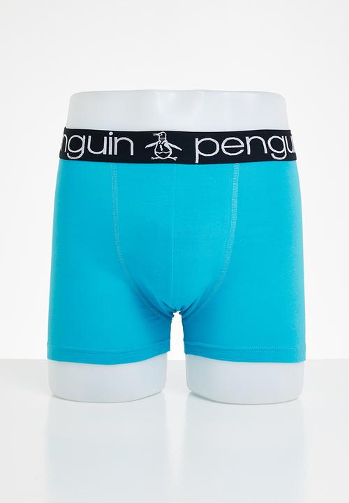 Original Penguin - 3 Pack mens penguin underwear stripe pete - teal &  navy