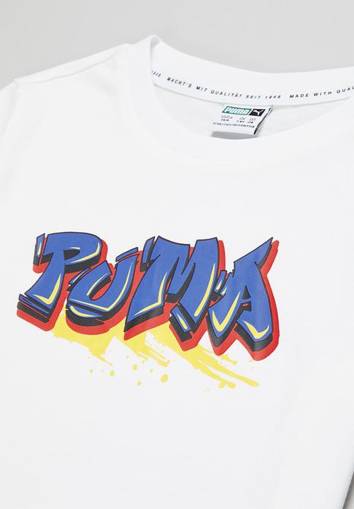 PUMA - Street art graphic tee - white
