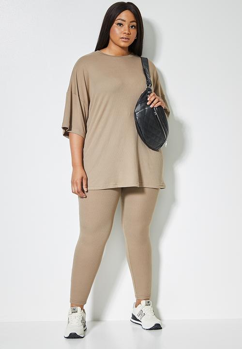 Superbalist - Rib boxy tee - khaki