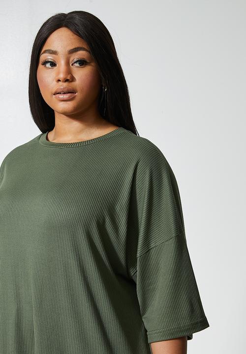 Superbalist - Rib boxy tee - mocha