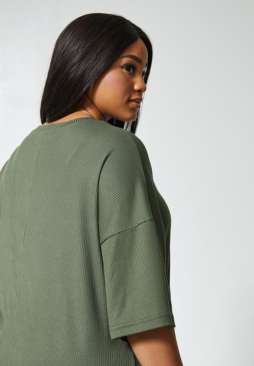 Superbalist - Rib boxy tee - mocha