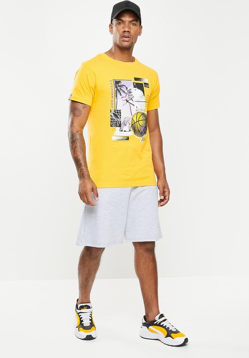 NBA - Nba fashion forward t-shirt: lakers hoop - yellow