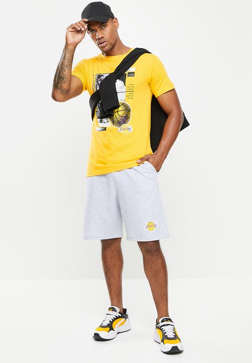 NBA - Nba retro shorts: lakers - grey