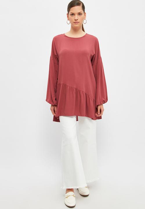 Trendyol - Crew neck tunic - rose