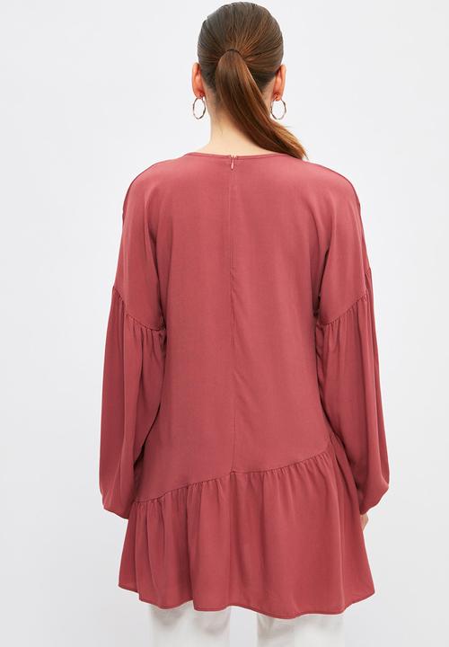 Trendyol - Crew neck tunic - rose