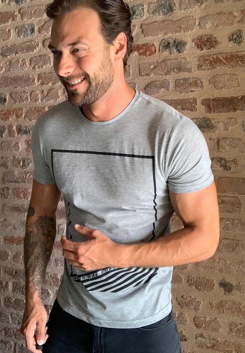 Trendyol - Holly printed short sleeve tee - grey