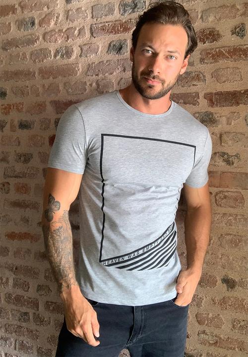 Trendyol - Holly printed short sleeve tee - grey