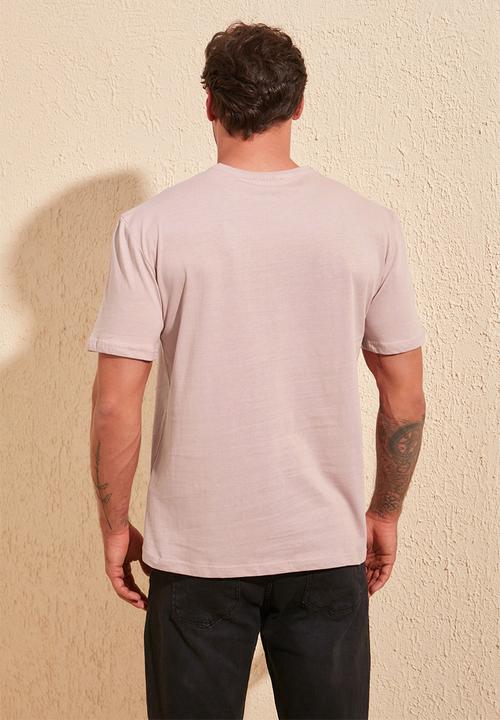 Trendyol - Printed short sleeve tee - pink