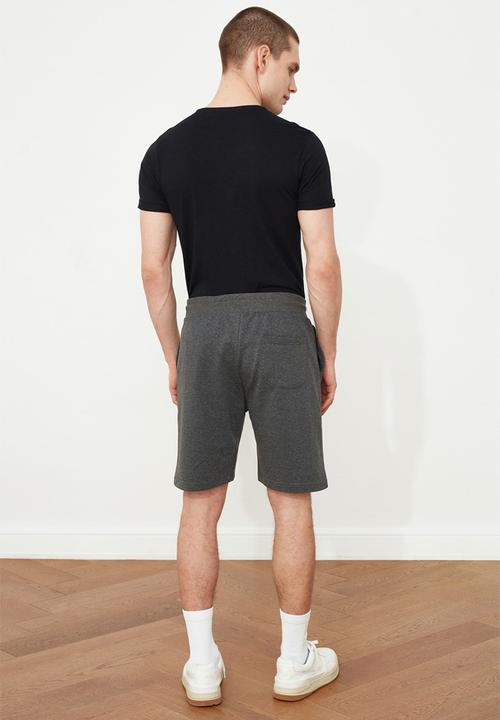 Trendyol - Leg print shorts - dark grey 