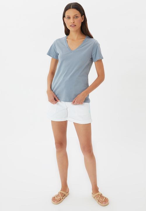 Trendyol - Gri-wo T-shirt - grey & mint