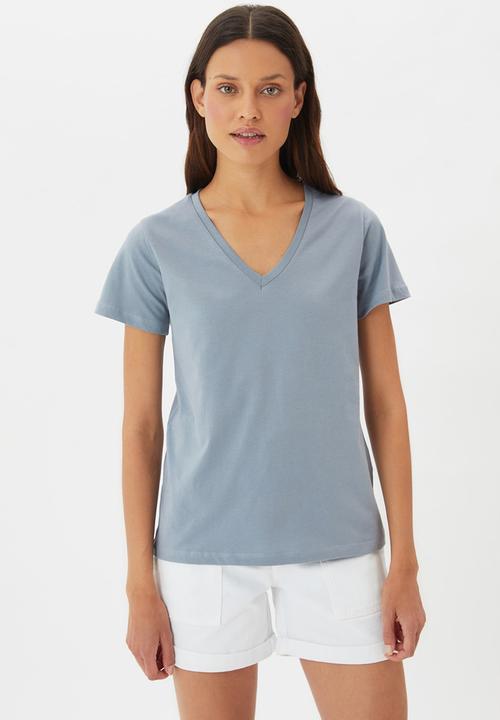 Trendyol - Gri-wo T-shirt - grey & mint