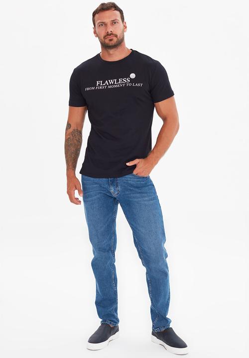 Trendyol - Dex printed short sleeve tee - black
