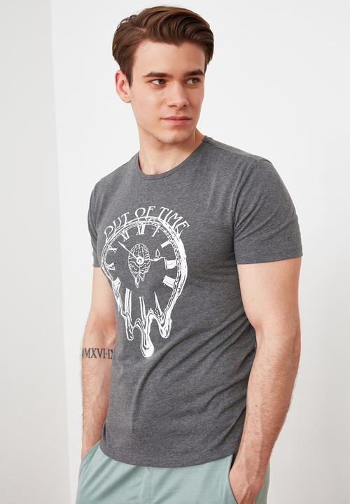 Trendyol - Jake printed short sleeve tee - grey