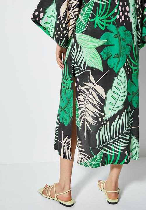 Superbalist - Midi shacket - green & black 