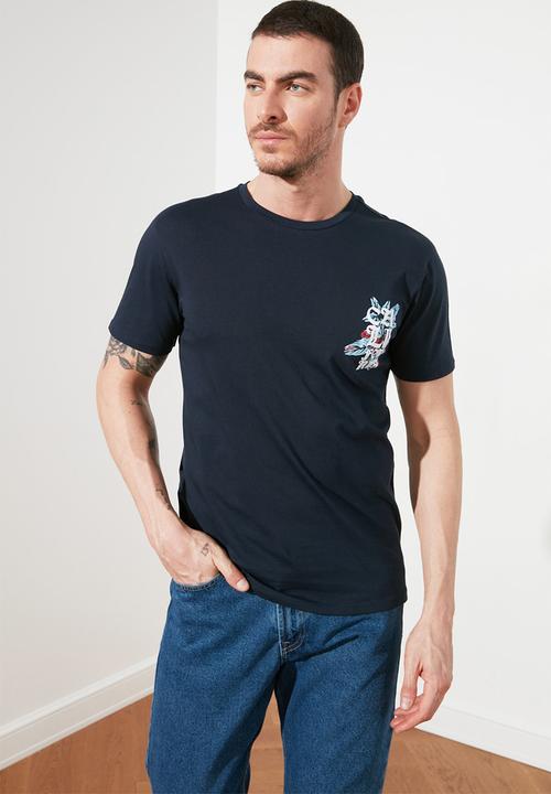 Trendyol - Vinny printed short sleeve tee - navy