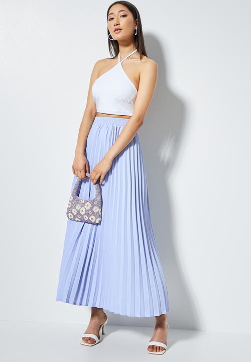 Superbalist - Long midi pleated skirt - dusty blue