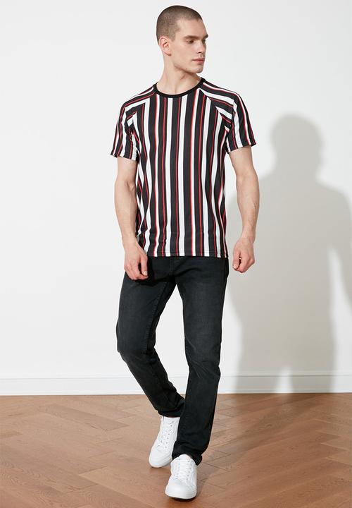 Trendyol - Multi-colour stripe short sleeve tee - multi 