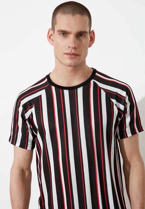 Trendyol - Multi-colour stripe short sleeve tee - multi 